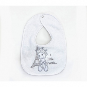 Bambino Casa - Лигавник с бродерия Paris bianco 